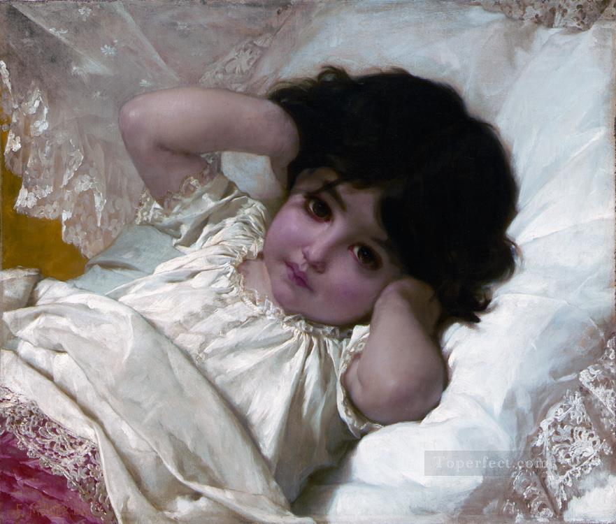 マリー・ルイーズの肖像 アカデミック・リアリズムの少女 エミール・ムニエ油絵